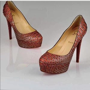 Loved Christian Louboutin Pink Bianca Platform Pumps (size 38)